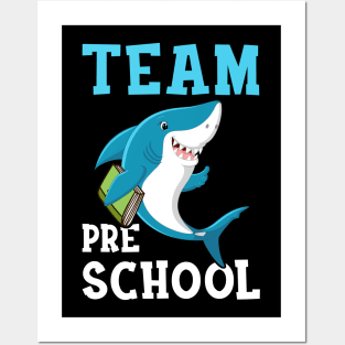 Preschool Teacher Student Shirts Shark Back To School Gift Posters and Art